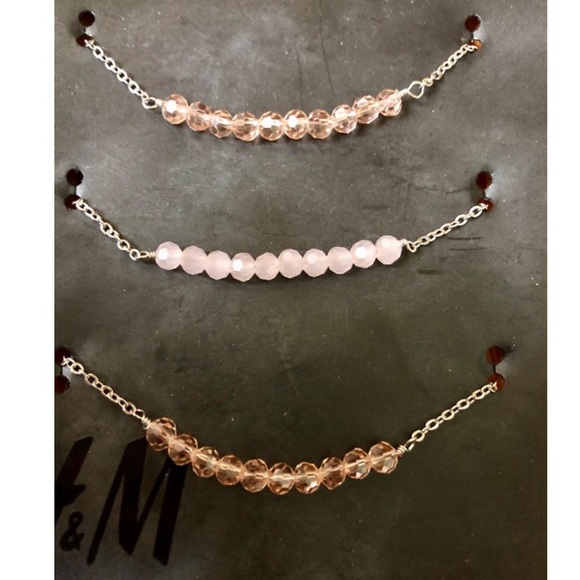 2/$8 H&M Beaded Silver Layering Bracelet Bundle - Picture 2 of 4